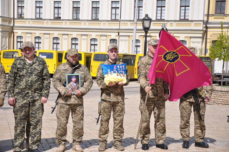 Farewell to cyborg paratrooper of 95th Brigade Ruslan Borovik, who died in battles with Russian occupiers in east, said goodbye in Kyiv 02