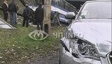Возле моста Патона столкнулись три автомобиля и автобус. ФОТОрепортаж.