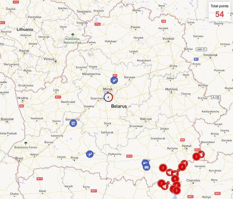Білорусь нарощує біля українського кордону військову присутність