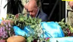 "Forgive Us. This Is Our Fault, Too" - Head of Luhansk Region Moskal Kneels Before Coffins of Dead Soldiers. VIDEO