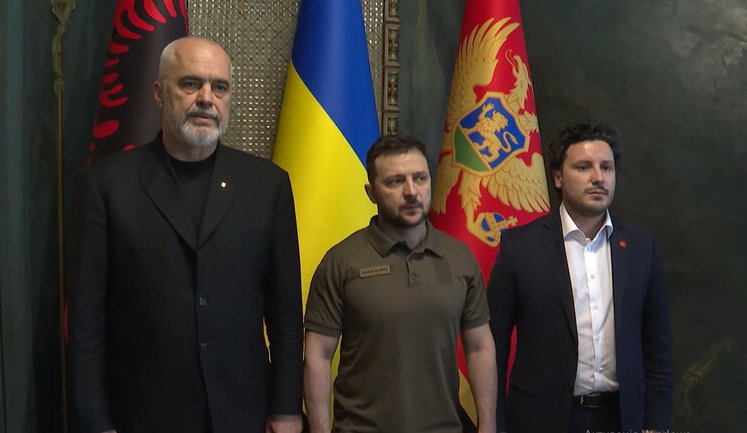 Зеленский встретился с премьерами Албании и Черногории. ВИДЕО