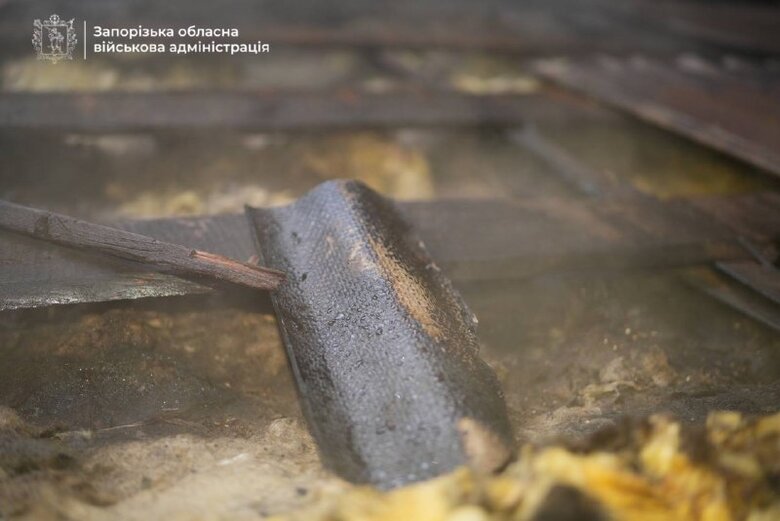 fire in Zaporizhzhia as a result of a drone attack