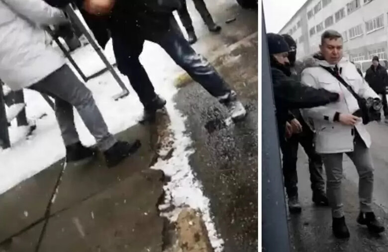 Сутичка у Броварах: рейдери напали на журналіста та виламують двері місцевого заводу, - ЗМІ 01