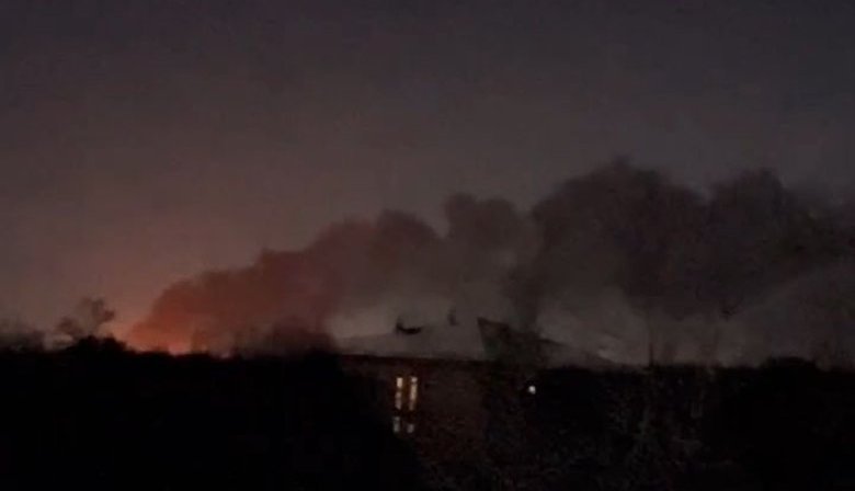 Drones attacked Ilsky Oil Refinery in Russia at night. VIDEO