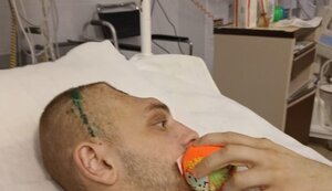 Pavlo Chechetenko, seriously wounded soldier, urgently needs head operation. There is fundraiser for plate. PHOTO