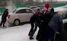 This year's first snawfall caused heavy traffic jams, hundreds of car accidents in Kyiv. VIDEO