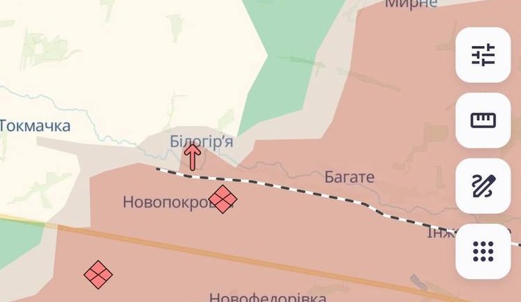 Росіяни просунулись у Покровську та на Запоріжжі, - DeepState. МАПА