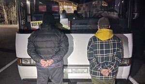 В багажнике автобуса ехали в Польшу: на "Ягодине" задержали двух уклонистов. ВИДЕО+ФОТО