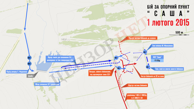 1 февраля 2015 года – сражение на опорном пункте Саша глазами участников: 36 боевиков уничтожено 17-й танковой бригадой 02