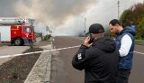 Enemy struck shopping centre in Rivne Oblast: three people injured and fire broke out. PHOTO
