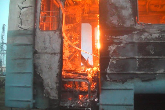 2 вагони електрички згоріли в харківському депо 03