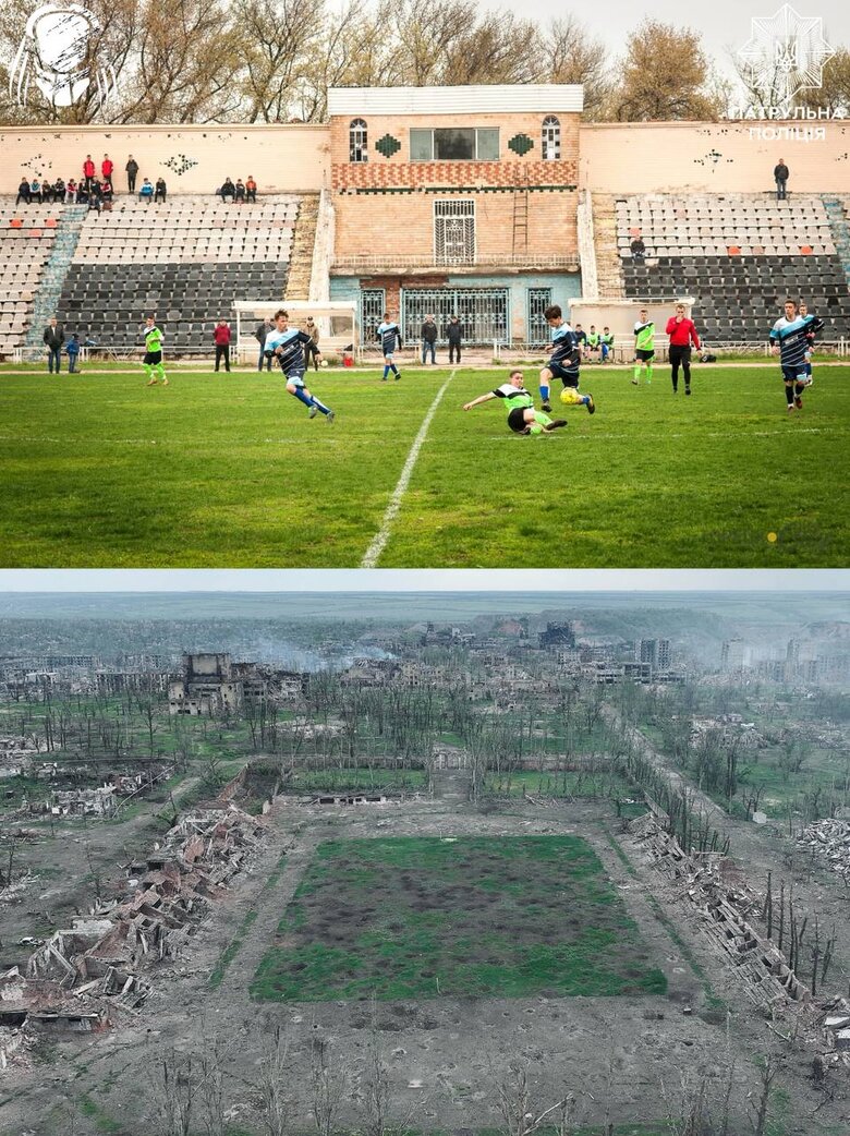 Toretsk before and after the battles with Russian occupiers