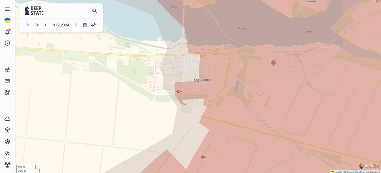 Курахове карта