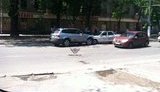 В центре Одессы милицейский автомобиль "вляпался" в лобовое ДТП. ФОТО