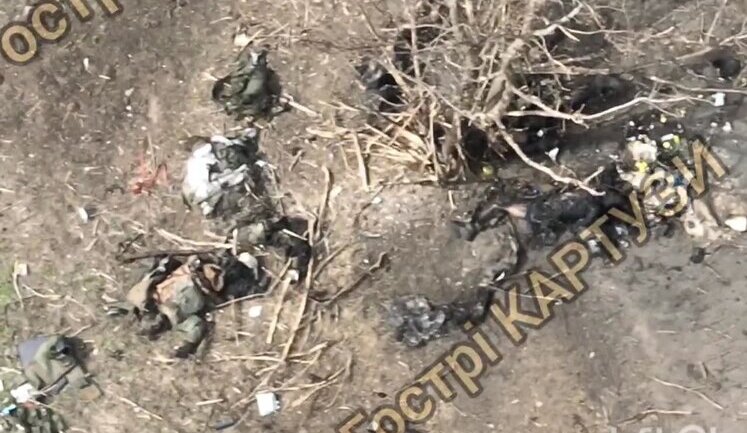 Russians marching to their positions, stepping over bodies of their killed comrades in the Kurakhove sector. VIDEO
