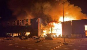 Epicentr shopping centre in Kamianske was completely destroyed by Russian strike. PHOTO