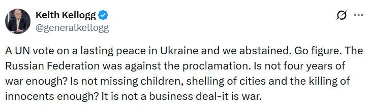 Келлог критикует голосование США в ООН