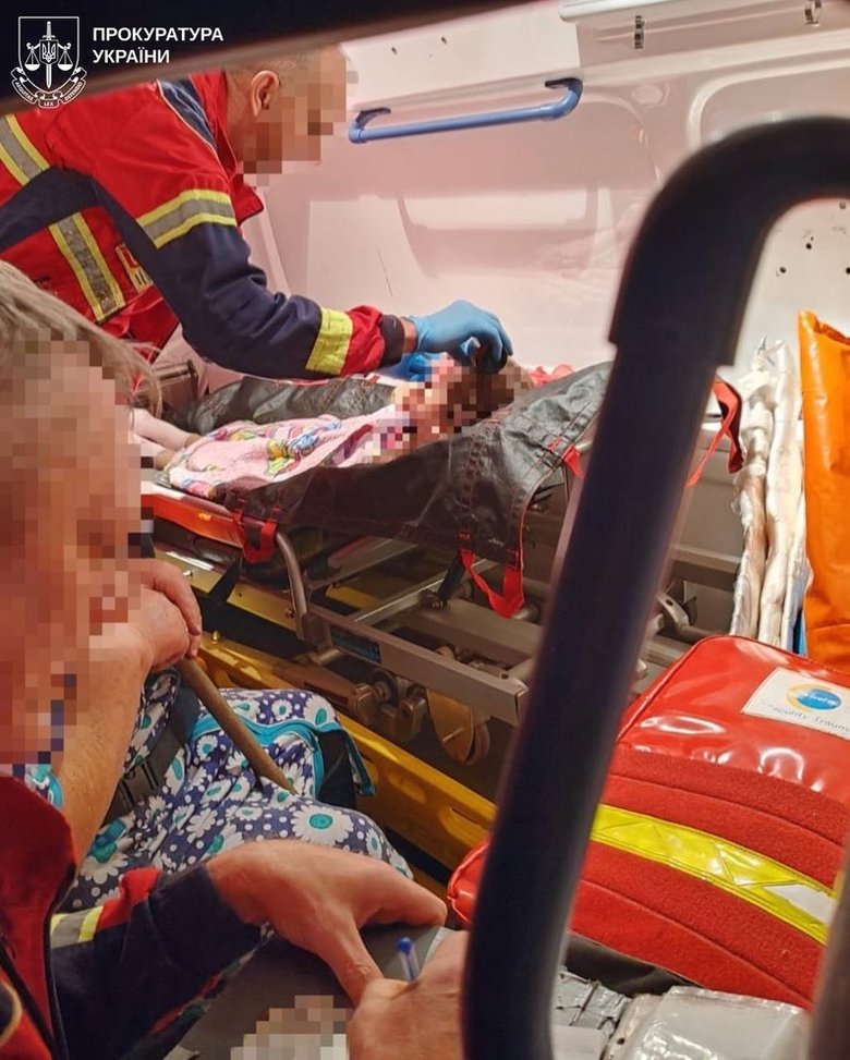 Injured girl in Kupiansk