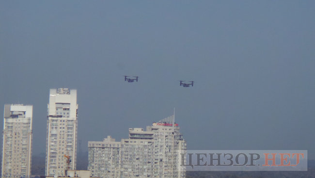 Американские самолеты CV-22B Osprey совершили полет над Киевом 07