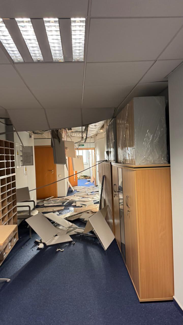 Russian strike on Kyiv on 28 August. EU representation damaged