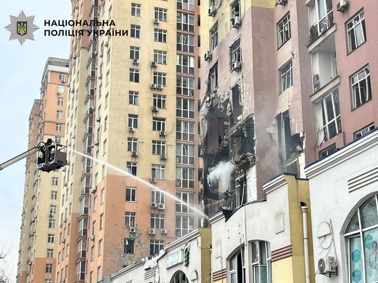 Киев после обстрела