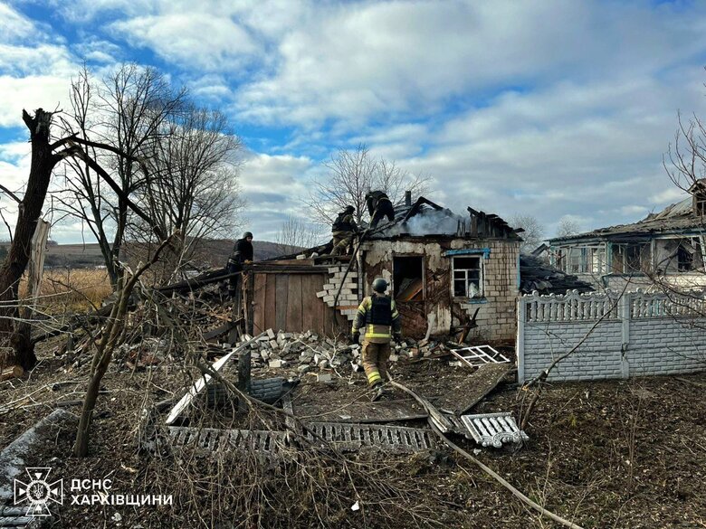 Удар КАБом по с. Осиново на Харківщині