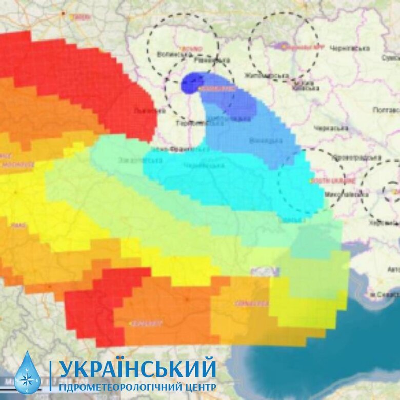 Опубліковано новий прогноз поширення радіації у разі аварії на ЗАЕС 03