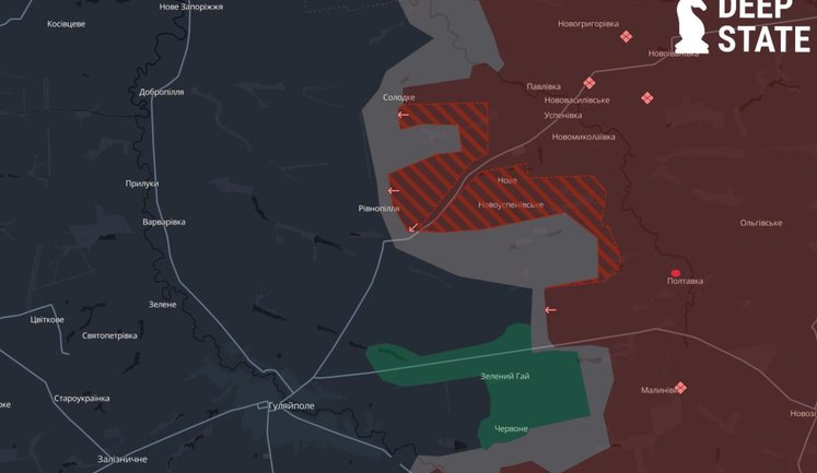 Ворог накопичується для тиску на Запоріжжі, користуючись прогалинами в обороні ЗСУ, - DeepState