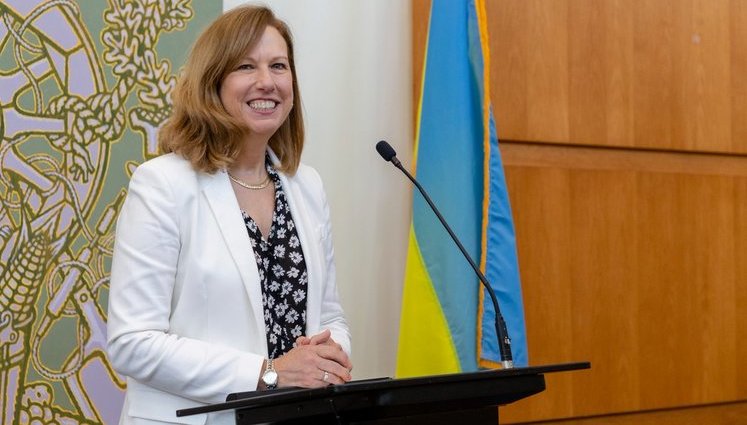 US Charge d’Affairs a.i. Kristina Kvien arrives in Kyiv. PHOTO