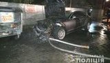Невідомі в Рівному підпалили Mercedes-Benz кандидата в депутати облради від "Слуги народу" Карауша. ФОТО (оновлено)