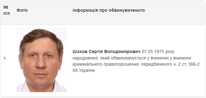 НАБУ повторно оголосило у розшук нардепа Шахова 01
