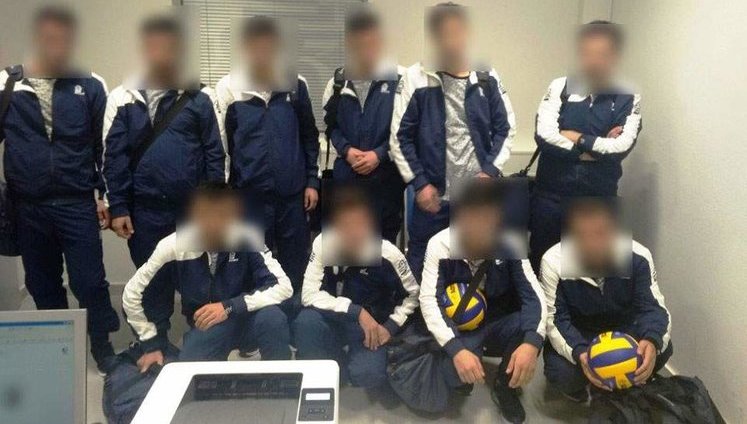 10 Syrians pretending to be Ukrainian volleyball team arrested in Greece. PHOTO