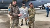 British plane with military assistance for territorial defense forces arrives in Ukraine. PHOTOS