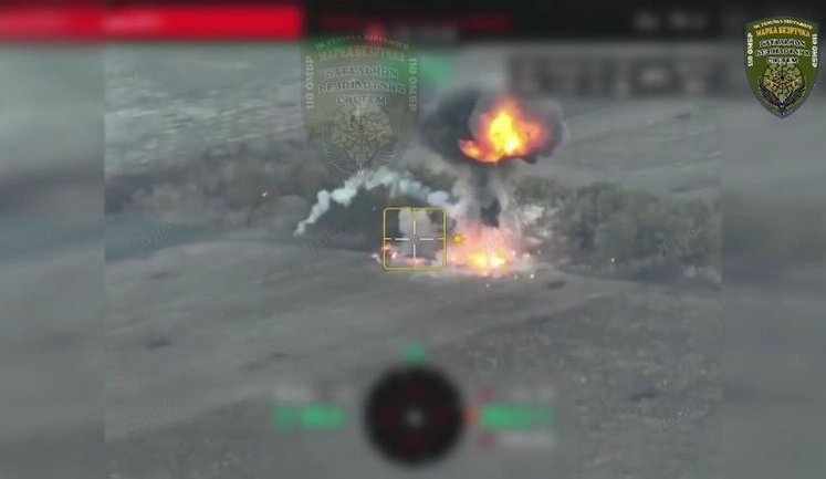 Воїни 110 ОМБр знищили російські БМП і ББМ - від вибуху здійнявся величезний вогняний "гриб". ВIДЕО
