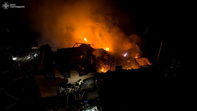 Наслідки ворожого удару по Полтавщині