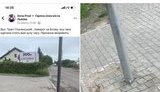 Коммунальщики во Львове оригинально залатали дыру в тротуаре: чтобы не класть новую брусчатку, ее нарисовали на бетоне. ФОТО