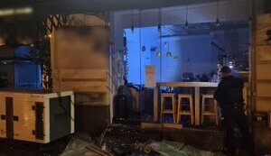 In Lviv, unknown person vandalized coffee shop of AFU serviceman: police detained attacker. PHOTOS