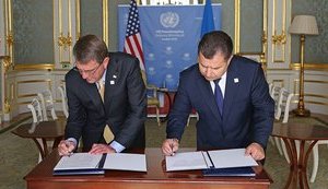 Pentagon and Ukraine's Defense Ministry signed agreement on military cooperation for five years. PHOTOS