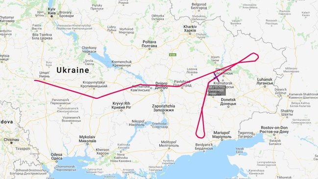 Безпілотник ВПС США здійснює розвідувальний політ над Донбасом 01