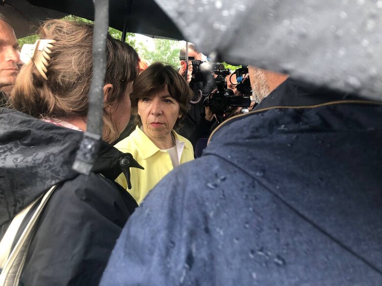 Глава МЗС Франції Колонна відвідала Бучу 02