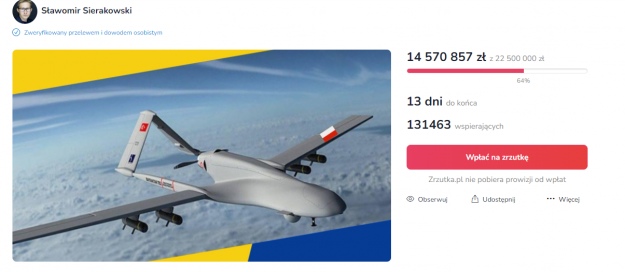 В Польше собрали уже две трети суммы на Байрактар для Украины 01