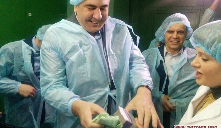 "Саакашвили агитирует в Житомире за кандидата в мэры от БПП Сухомлина", - Лабунская. ФОТО