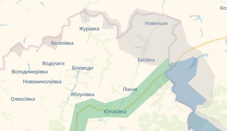 Russian troops are trying to gain foothold in Basivka, Sumy region. Village is important for them - DeepState. MAP