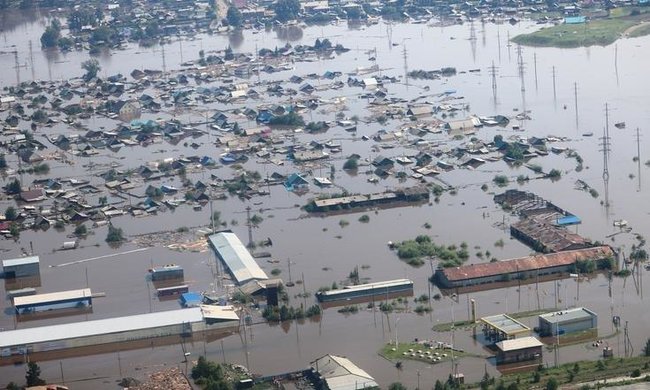 В Іркутській області РФ повінню затопило місто Тулун 06
