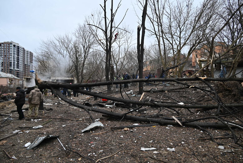 Consequences of Russian missile strike on house in Solomianskyi district of Kyiv 14