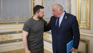 Thanked France for intention to rebuild Chernihiv region - Zelensky held talks with speaker of French Senate Larcher