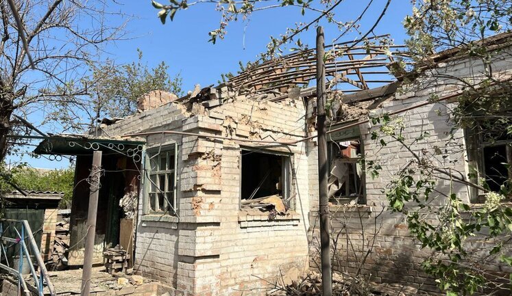 Occupiers attacked Nikopol district: two injured, children’s playground, farm and power line damaged. PHOTOS