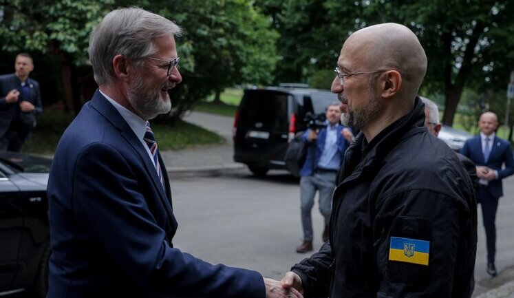 Shmyhal discussed defence and economic cooperation with Fiala. PHOTO