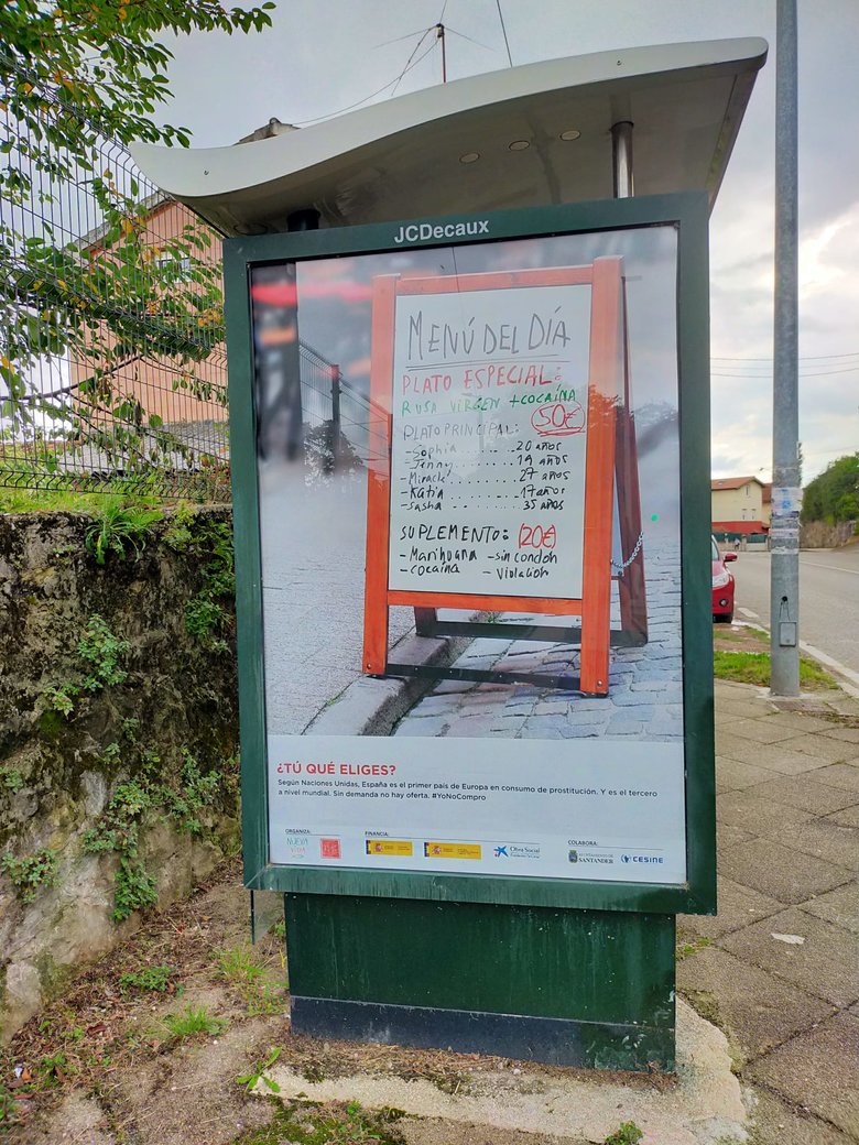 Меню дня. Особлива страва: незаймана росіянка плюс кокаїн - 50 євро: в Іспанії зявилася незвичайна соціальна реклама 03