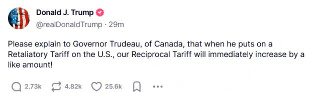Трамп о новых пошлинах для Канады